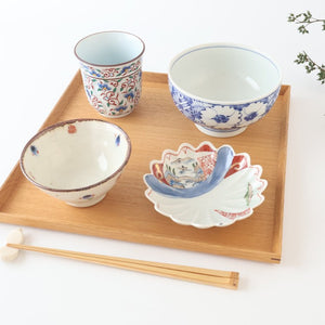 Round Bowl Blue Flower｜Kobachi Hasami Ware