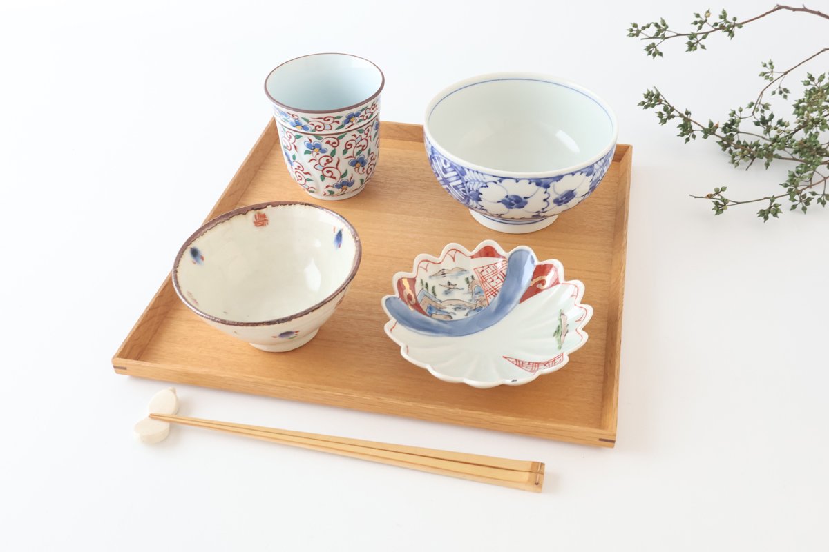 Round Bowl Blue Flower｜Kobachi Hasami Ware