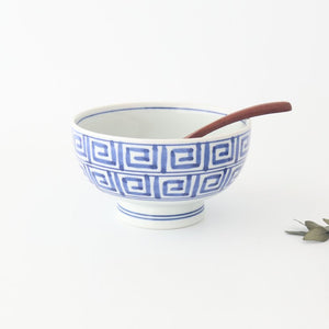 Round Bowl Blue Nanban Pattern｜Kobachi Hasami Ware