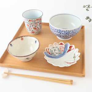 Round Bowl Blue Nanban Pattern｜Kobachi Hasami Ware