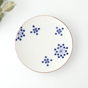 Yoshida Ware Round Plate Flower-dot 21cm/8.3in