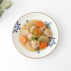 Yoshida Ware Round Plate Flower-dot 21cm/8.3in