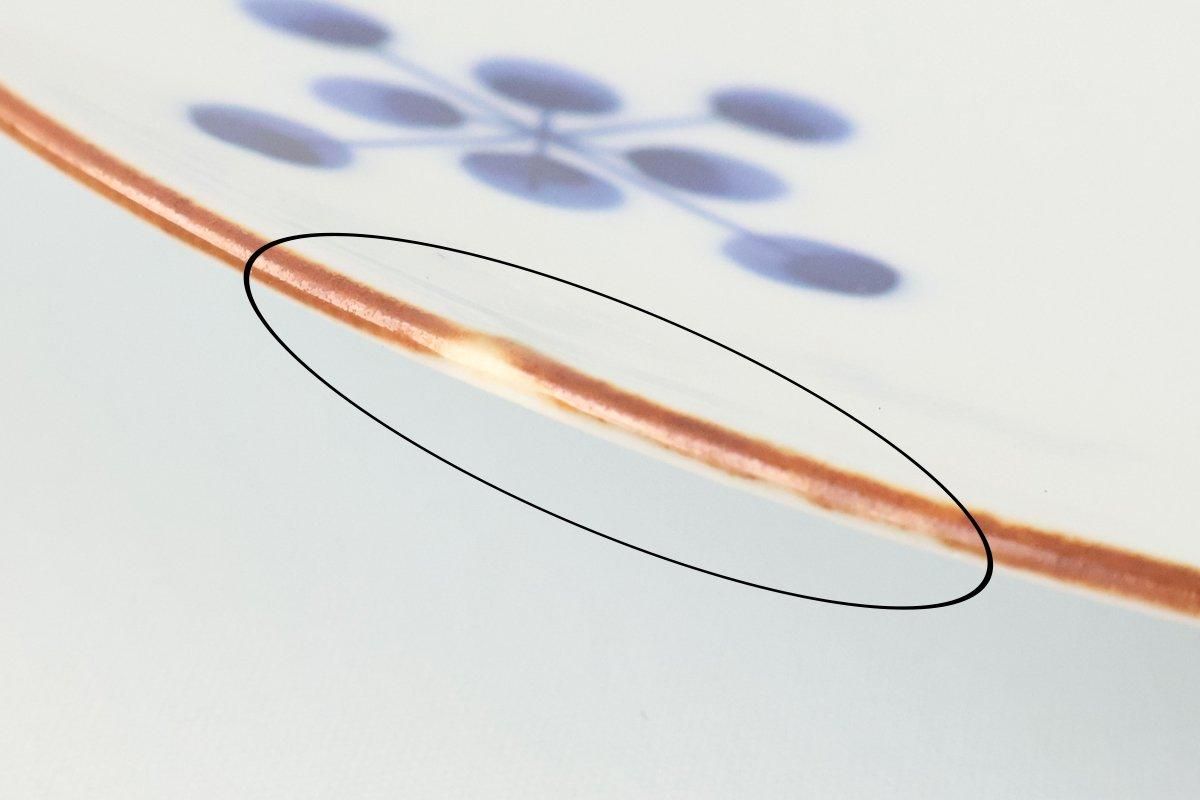 Yoshida Ware Round Plate Flower-dot 21cm/8.3in