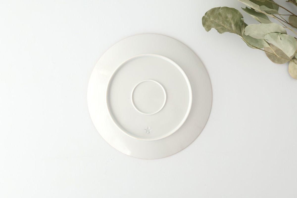 Yoshida Ware Round Plate Flower-dot 21cm/8.3in