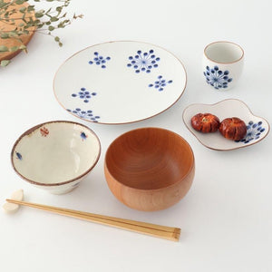 Yoshida Ware Round Plate Flower-dot 21cm/8.3in