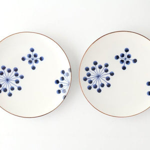 Yoshida Ware Round Plate Flower-dot 15cm/5.9in