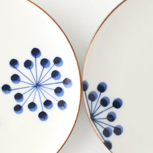 Yoshida Ware Round Plate Flower-dot 15cm/5.9in