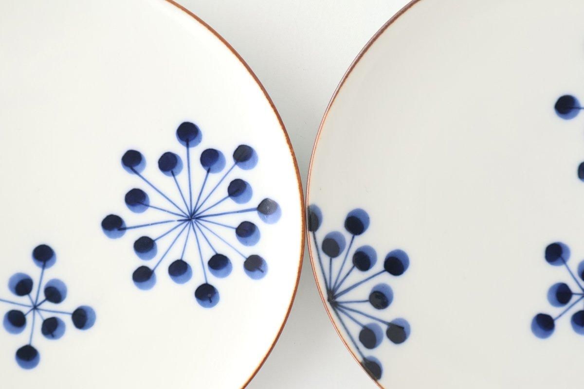 Yoshida Ware Round Plate Flower-dot 15cm/5.9in