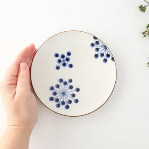 Yoshida Ware Round Plate Flower-dot 15cm/5.9in