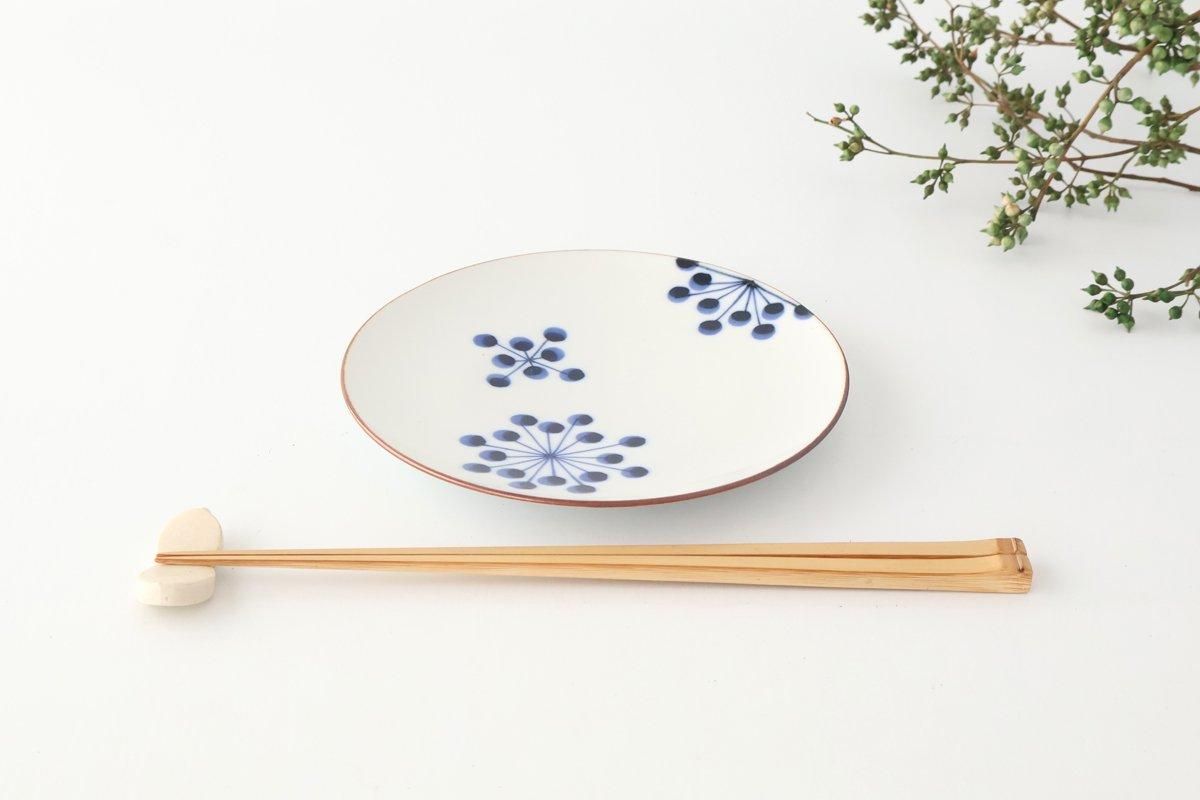 Yoshida Ware Round Plate Flower-dot 15cm/5.9in