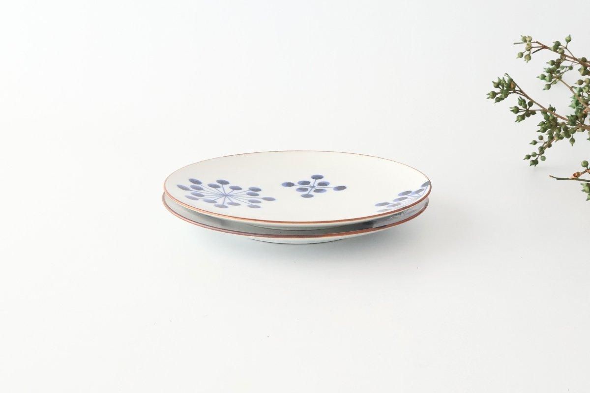Yoshida Ware Round Plate Flower-dot 15cm/5.9in
