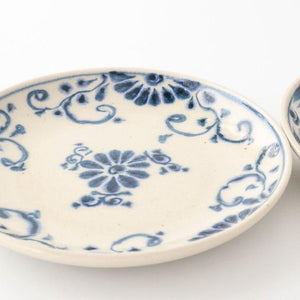 Round Plate Blue Flower Annan 15cm/5.9in | Mino Ware