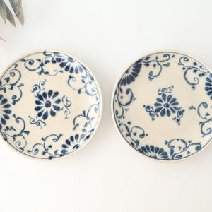 Round Plate Blue Flower Annan 15cm/5.9in | Mino Ware