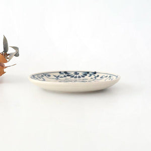 Round Plate Blue Flower Annan 15cm/5.9in | Mino Ware