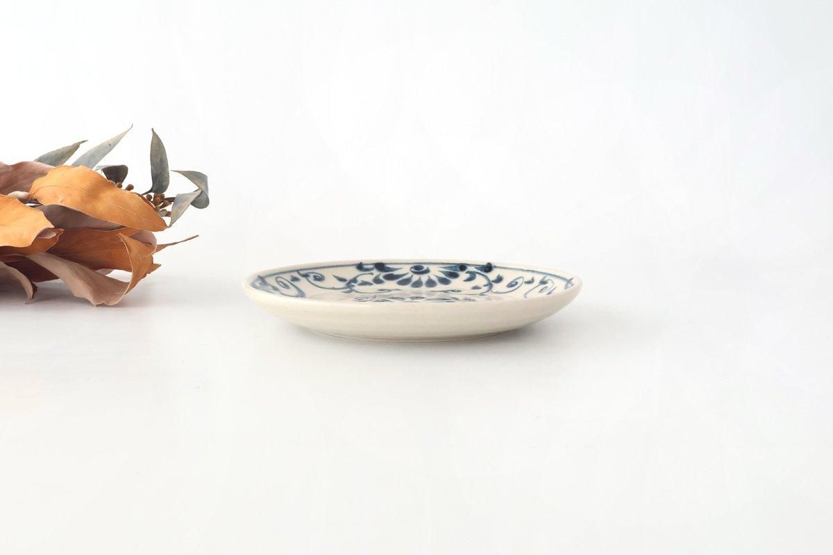 Round Plate Blue Flower Annan 15cm/5.9in | Mino Ware