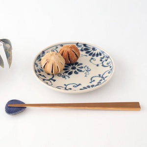 Round Plate Blue Flower Annan 15cm/5.9in | Mino Ware