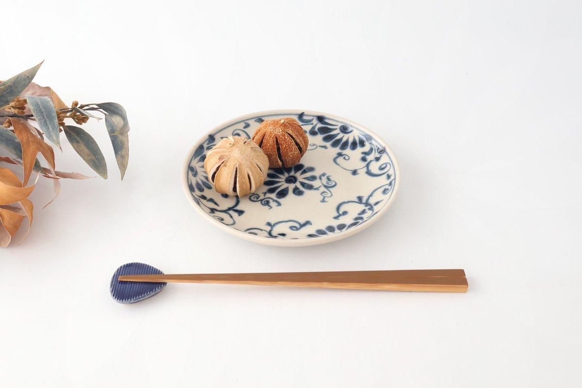 Round Plate Blue Flower Annan 15cm/5.9in | Mino Ware