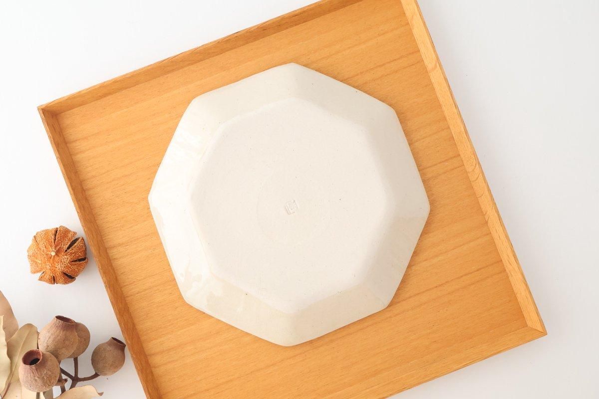 Octagonal Plate Blue Flower Annan | Mino Ware