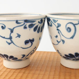 Small Donbiri Blue Flower Annan 12cm/4.7in | Kobachi Mino Ware