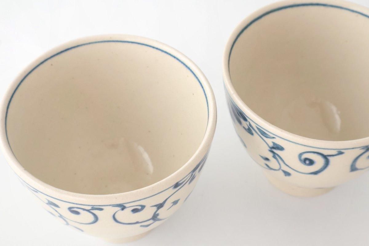 Small Donbiri Blue Flower Annan 12cm/4.7in | Kobachi Mino Ware