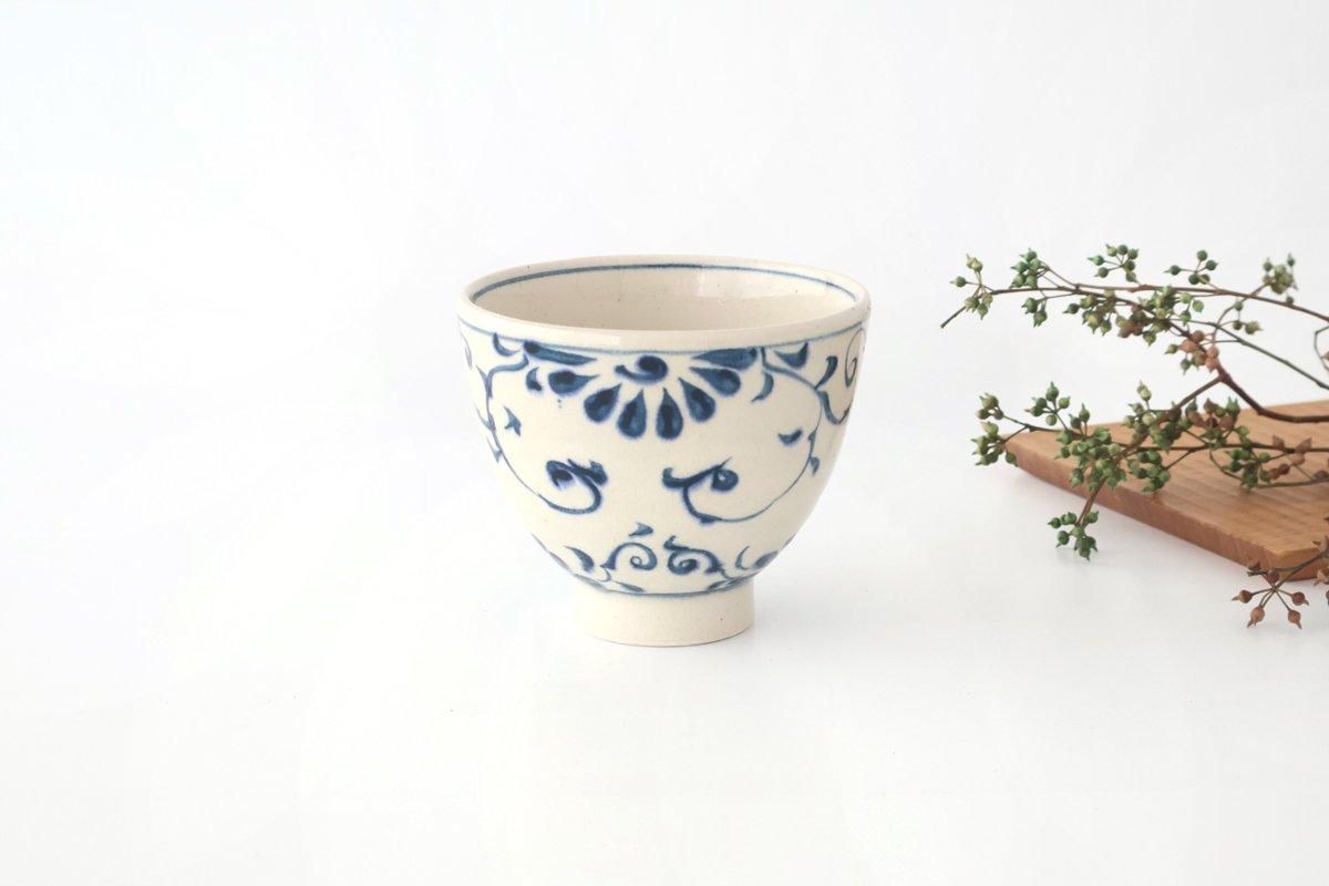 Small Donbiri Blue Flower Annan 12cm/4.7in | Kobachi Mino Ware