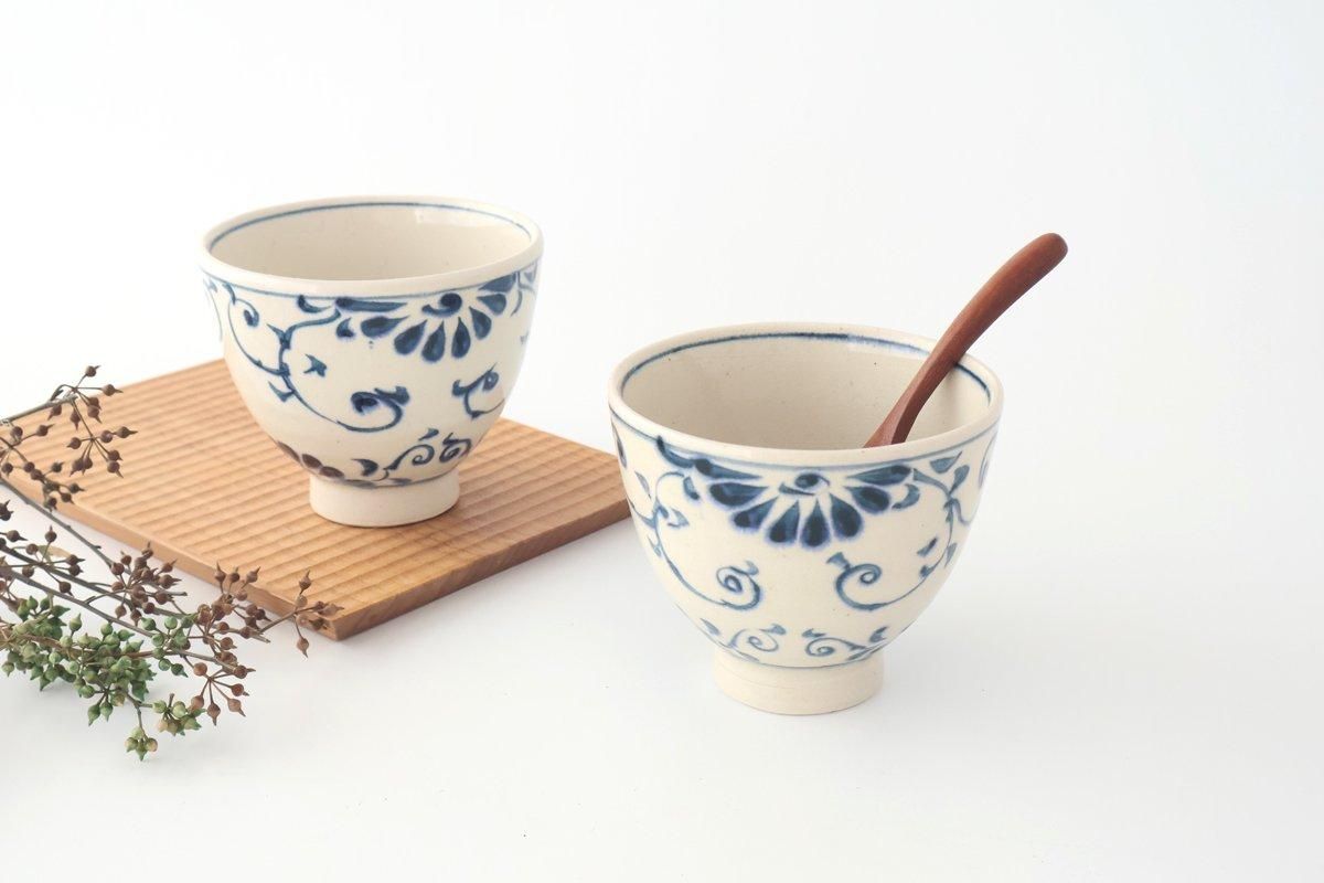 Small Donbiri Blue Flower Annan 12cm/4.7in | Kobachi Mino Ware
