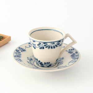 Cup and Saucer Blue Flower Annan | Mino Ware