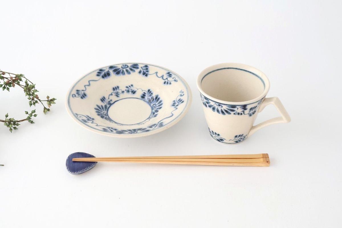 Cup and Saucer Blue Flower Annan | Mino Ware