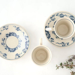 Cup and Saucer Blue Flower Annan | Mino Ware