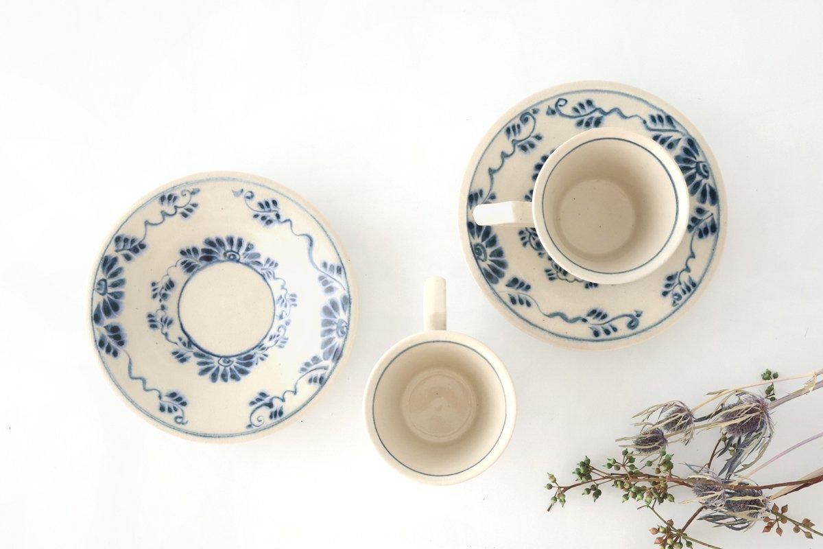 Cup and Saucer Blue Flower Annan | Mino Ware