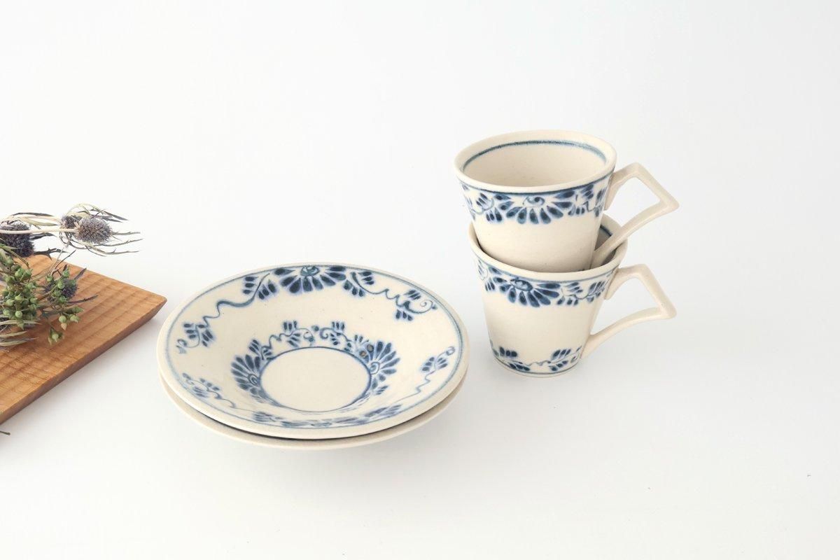 Cup and Saucer Blue Flower Annan | Mino Ware