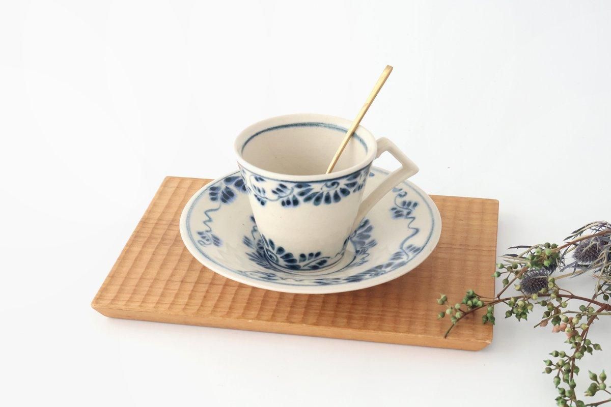 Cup and Saucer Blue Flower Annan | Mino Ware