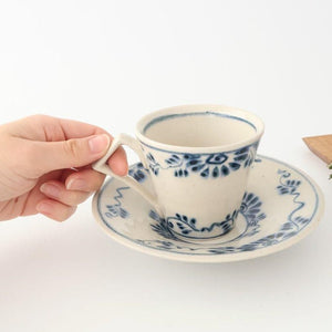 Cup and Saucer Blue Flower Annan | Mino Ware