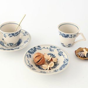 Cup and Saucer Blue Flower Annan | Mino Ware