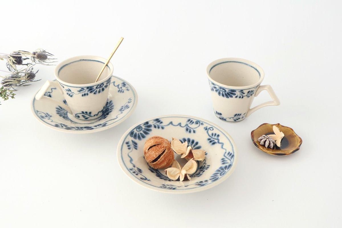 Cup and Saucer Blue Flower Annan | Mino Ware