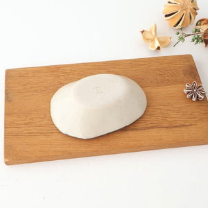 Oval Small Bowl Blue Flower Annan | Mino Ware