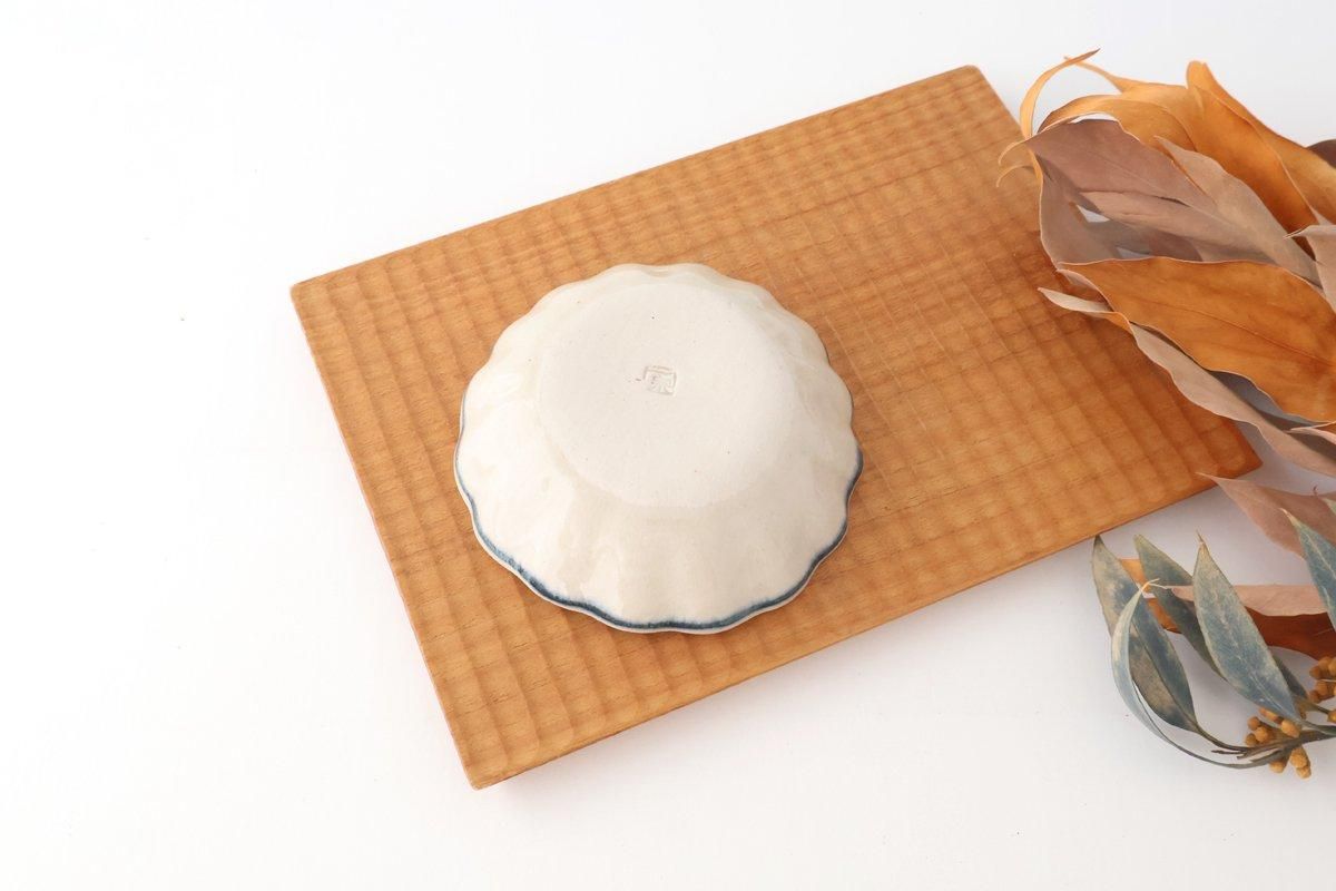 Small Chrysanthemum-shaped Bowl Blue Flower Annan | Mino Ware