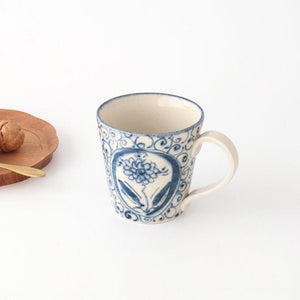 Mug Blue Big Flower Annan | Mino Ware