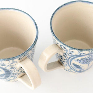 Mug Blue Big Flower Annan | Mino Ware