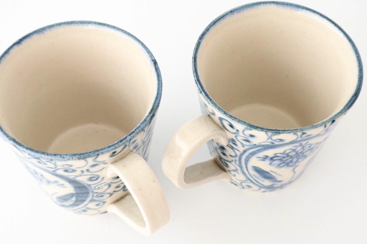 Mug Blue Big Flower Annan | Mino Ware