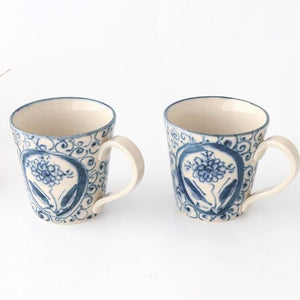 Mug Blue Big Flower Annan | Mino Ware