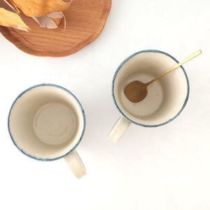 Mug Blue Big Flower Annan | Mino Ware