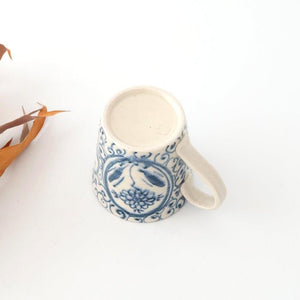 Mug Blue Big Flower Annan | Mino Ware