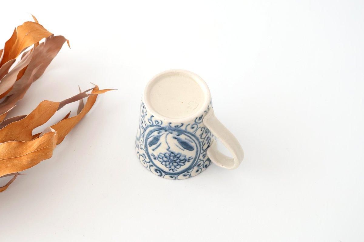 Mug Blue Big Flower Annan | Mino Ware