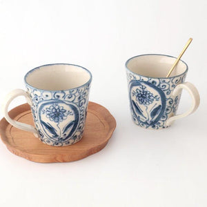 Mug Blue Big Flower Annan | Mino Ware