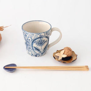 Mug Blue Big Flower Annan | Mino Ware