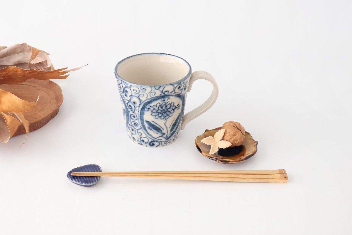 Mug Blue Big Flower Annan | Mino Ware