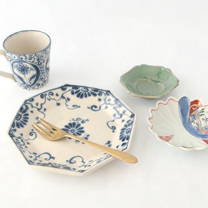 Mug Blue Big Flower Annan | Mino Ware