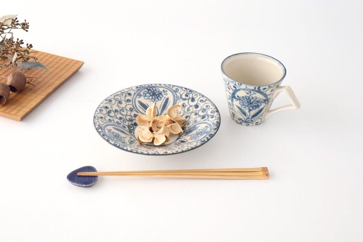 [UTSUWABI Special Order] Cup & Saucer Blue Big Flower Annan | Mino Ware