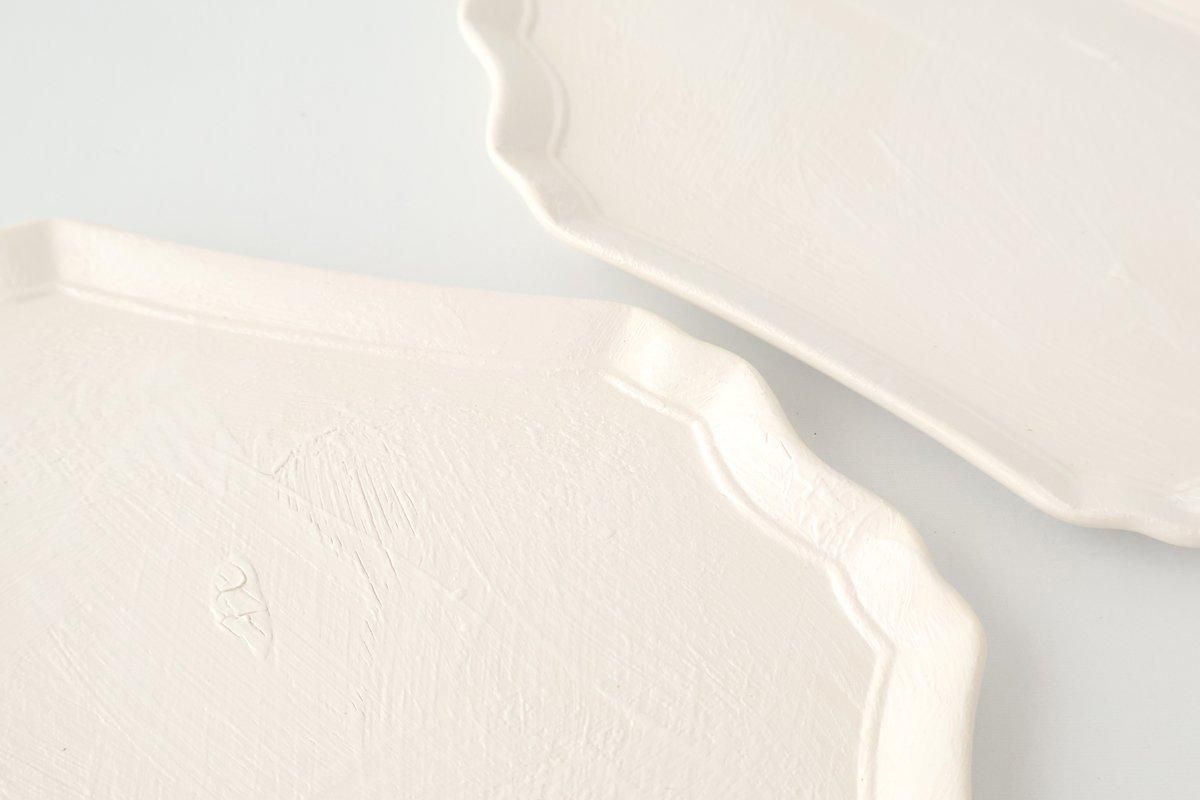 Long Plate creme White | Sushi Plate Mino Ware